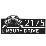 Custom Metal Peeking Bearded Dragon Metal Address Sign, House number, Outdoor Number Signage, Yard Sign Address Plate