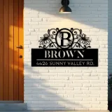 Custom Metal Monogram Letters family name Metal Address Sign House number Hanging Address Plaque Yard Sign Outdoor decor S34