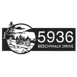 Custom Metal Motocycle Biker Bike rider Metal Address Sign, House number, Outdoor Number Signage, Yard Sign Address Plate
