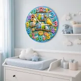 Colorful Birdhouse Nursery Room Decor