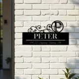 Custom Metal Monogram Letters family name Metal Address Sign House number Hanging Address Plaque Yard Sign Outdoor decor S11