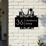 Custom Metal Nurse Medical tools Metal Address Sign, House number, Outdoor Number Signage, Yard Sign Address Plate
