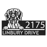 Custom Metal Great Dane dog Cute puppy Metal Address Sign House number Hanging Address Plaque Yard Sign Outdoor decor