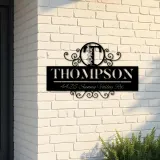 Custom Metal Monogram Letters family name Metal Address Sign House number Hanging Address Plaque Yard Sign Outdoor decor S8