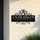 Custom Metal Monogram Letters family name Metal Address Sign House number Hanging Address Plaque Yard Sign Outdoor decor S3
