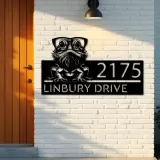 Custom Metal Bearded Dragon Metal Address Sign, House number, Outdoor Number Signage, Yard Sign Address Plate