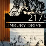 Custom Metal Chicken Cow horse farmhouse farm animals Metal Address Sign, House number, Outdoor Number Signage, Yard Sign Address Plate