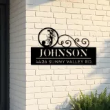 Custom Metal Monogram Letters family name Metal Address Sign House number Hanging Address Plaque Yard Sign Outdoor decor S21