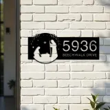 Custom Metal Nativity scene Christian Jesus God Metal Address Sign, House number, Outdoor Number Signage, Yard Sign Address Plate