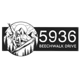 Custom Metal Snowboard Snowboarder winter sport Metal Address Sign, House number, Outdoor Number Signage, Yard Sign Address Plate