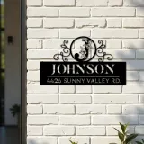 Custom Metal Monogram Letters family name Metal Address Sign House number Hanging Address Plaque Yard Sign Outdoor decor S47