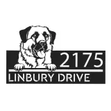 Custom Metal Anatolian Shepherd dog Puppy Metal Address Sign House number Hanging Address Plaque Yard Sign Outdoor decor