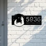 Custom Metal Nativity scene Christian Jesus God Metal Address Sign, House number, Outdoor Number Signage, Yard Sign Address Plate