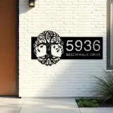 Custom Metal tree of life Metal Address Sign, House number, Outdoor Number Signage, Yard Sign Address Plate