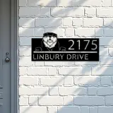 Custom Metal Peeking Otter Wild animal wildlife Metal Address Sign, House number, Outdoor Number Signage, Yard Sign Address Plate