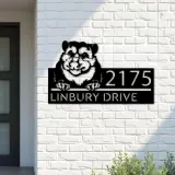 Custom Metal Peeking Possum Wild animal wildlife Metal Address Sign, House number, Outdoor Number Signage, Yard Sign Address Plate