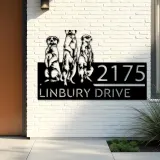 Custom Metal Meercat Safari Wild Life Metal Address Sign, House number, Outdoor Number Signage, Yard Sign Address Plate