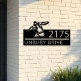 Custom Metal Peeking Donkey farm animal ranch Metal Address Sign, House number, Outdoor Number Signage, Yard Sign Address Plate