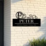 Custom Metal Monogram Letters family name Metal Address Sign House number Hanging Address Plaque Yard Sign Outdoor decor S12