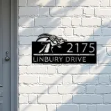 Custom Metal Peeking Goat farm animal ranch Metal Address Sign, House number, Outdoor Number Signage, Yard Sign Address Plate