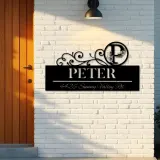 Custom Metal Monogram Letters family name Metal Address Sign House number Hanging Address Plaque Yard Sign Outdoor decor S11