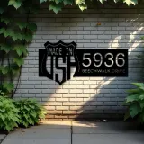 Custom Metal Made in USA Metal Address Sign, House number, Outdoor Number Signage, Yard Sign Address Plate