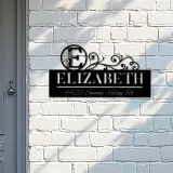 Custom Metal Monogram Letters family name Metal Address Sign House number Hanging Address Plaque Yard Sign Outdoor decor S17
