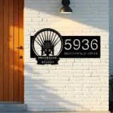 Custom Metal Record player Recording studio logo Metal Address Sign, House number, Outdoor Number Signage, Yard Sign Address Plate