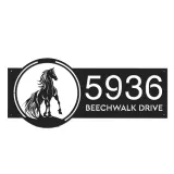 Custom Metal Horse Metal Address Sign, House number, Outdoor Number Signage, Yard Sign Address Plate