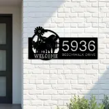 Custom Metal Pigs farmhouse animal ranch Metal Address Sign, House number, Outdoor Number Signage, Yard Sign Address Plate