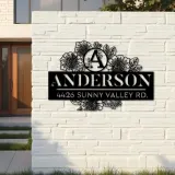 Custom Metal Monogram Letters family name Metal Address Sign House number Hanging Address Plaque Yard Sign Outdoor decor S23