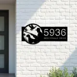 Custom Metal Duck hunting Metal Address Sign Custom House number Hanging Address Plaque Yard Sign Outdoor