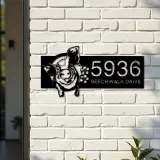 Custom Metal Pig Farm house animal ranch Metal Address Sign House number Hanging Address Plaque Yard Sign Outdoor decor