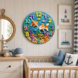 Under The Sea Ocean Kids Room Wall Clock