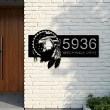 Custom Metal Eagle american flag Patriotic Metal Address Sign, House number, Outdoor Number Signage, Yard Sign Address Plate