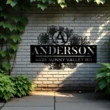 Custom Metal Monogram Letters family name Metal Address Sign House number Hanging Address Plaque Yard Sign Outdoor decor S23