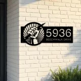 Custom Metal Electrician electrical engineer Metal Address Sign, House number, Outdoor Number Signage, Yard Sign Address Plate