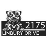Custom Metal Bearded Dragon Metal Address Sign, House number, Outdoor Number Signage, Yard Sign Address Plate