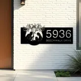 Custom Metal Nativity Scene Christian Jesus Metal Address Sign, House number, Outdoor Number Signage, Yard Sign Address Plate