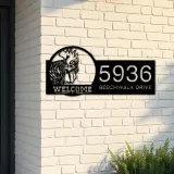 Custom Metal Chicken Rooster farmhouse animal ranch Metal Address Sign, House number, Outdoor Number Signage, Yard Sign Address Plate