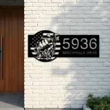 Custom Metal Plumber handyman Metal Address Sign House number Hanging Address Plaque Yard Sign Outdoor