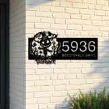 Custom Metal Scarecrow Halloween Metal Address Sign House number Hanging Address Plaque Yard Outdoor Sign