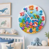 Under The Sea Marine Kids Room Wall Clock
