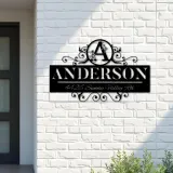 Custom Metal Monogram Letters family name Metal Address Sign House number Hanging Address Plaque Yard Sign Outdoor decor S6