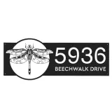 Custom Metal Dragonfly Metal Address Sign, House number, Outdoor Number Signage, Yard Sign Address Plate