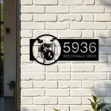 Custom Metal Drum set drummer musician Metal Address Sign, House number, Outdoor Number Signage, Yard Sign Address Plate
