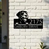 Custom Metal Spinone Italiano dog Puppy Metal Address Sign House number Hanging Address Plaque Yard Sign Outdoor decor