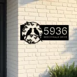 Custom Metal Bird couple Metal Address Sign, House number, Outdoor Number Signage, Yard Sign Address Plate002