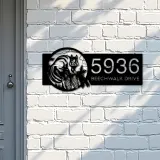 Custom Metal Chipmunk Wild animal wildlife Metal Address Sign, House number, Outdoor Number Signage, Yard Sign Address Plate