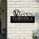 Custom Metal Monogram Letters family name Metal Address Sign House number Hanging Address Plaque Yard Sign Outdoor decor S16